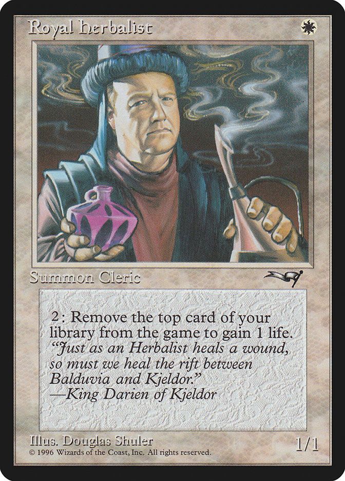 Carta MTG-Royal Herbalist (V.2)-Alleanze-N.015a-EN-Good-Common
