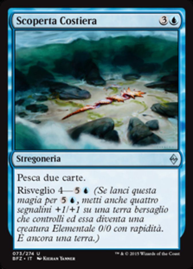 Carta MTG-Scoperta Costiera-Battaglia per Zendikar-N.073-ITA-EX-Uncommon