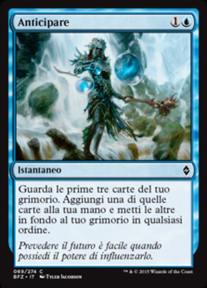Carta MTG-Anticipare-Battaglia per Zendikar-N.069-ITA-EX-Common