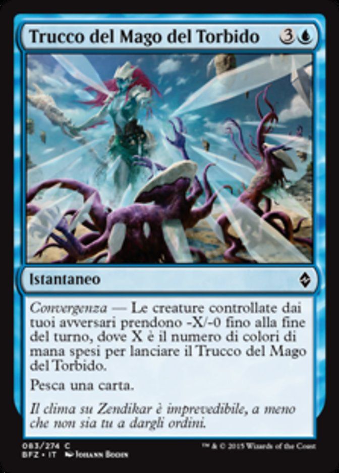 Carta MTG-Trucco del Mago del Torbido-Battaglia per Zendikar-N.083-ITA-EX-Com