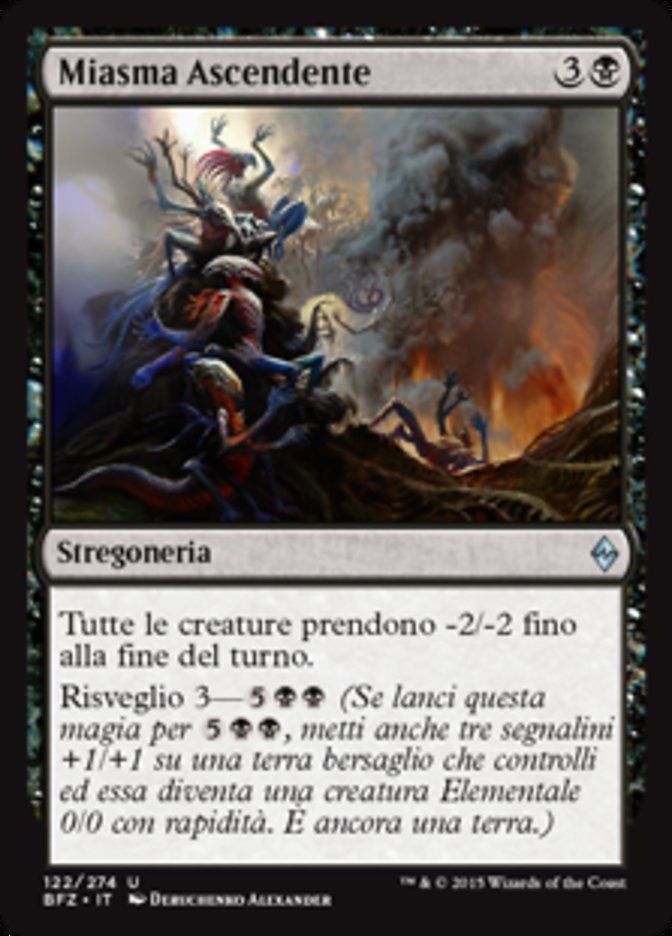 Carta MTG-Miasma Ascendente-Battaglia per Zendikar-N.122-ITA-EX-Uncommon