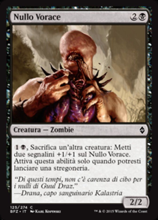 Carta MTG-Nullo Vorace-Battaglia per Zendikar-N.125-ITA-EX-Common