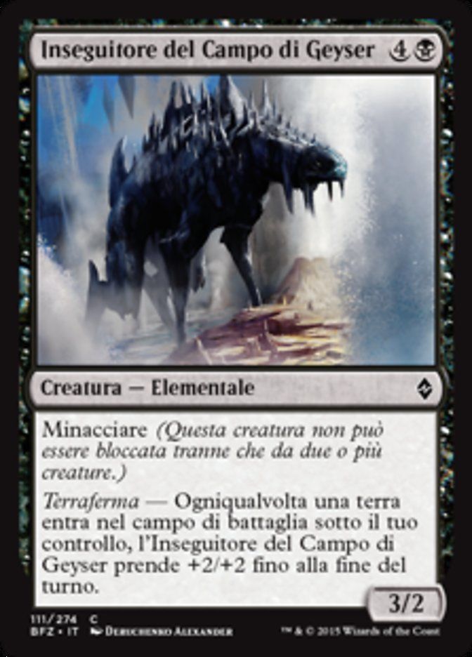 Carta MTG-Inseguitore del Campo di Geyser-Battaglia per Zendikar-N.111-ITA-EX-C