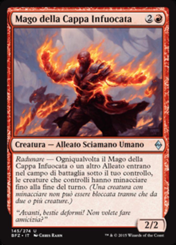 Carta MTG-Mago della Cappa Infuocata-Battaglia per Zendikar-N.145-ITA-EX-UN