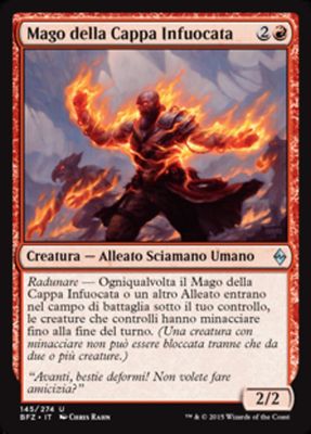 Carta MTG-Mago della Cappa Infuocata-Battaglia per Zendikar-N.145-ITA-EX-UN