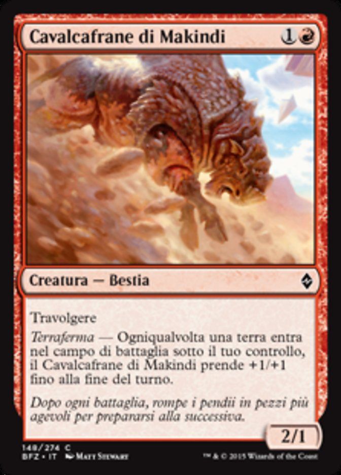 Carta MTG-Cavalcafrane di Makindi-Battaglia per Zendikar-N.148-ITA-EX-Common