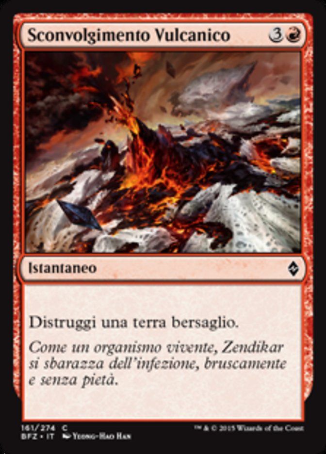 Carta MTG-Sconvolgimento Vulcanico-Battaglia per Zendikar-N.161-ITA-EX-Common