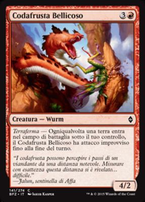 Carta MTG-Codafrusta Bellicoso-Battaglia per Zendikar-N.141-ITA-EX-Common Carta MTG-Codafrusta Bellicoso-Battaglia per Zendikar-N.141-ITA-EX-Common
