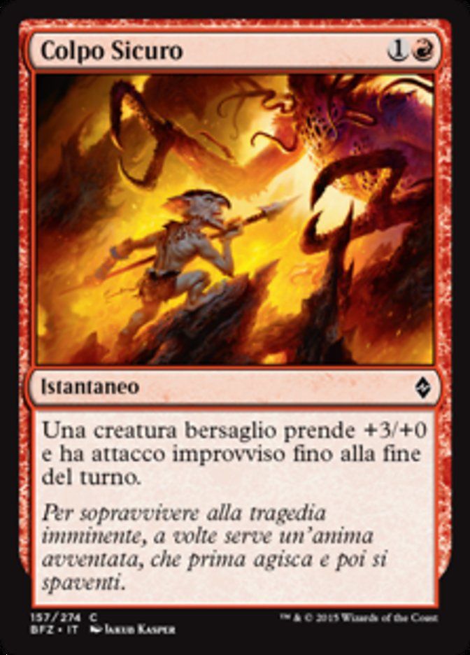 Carta MTG-Colpo Sicuro-Battaglia per Zendikar-N.157-ITA-EX-Common