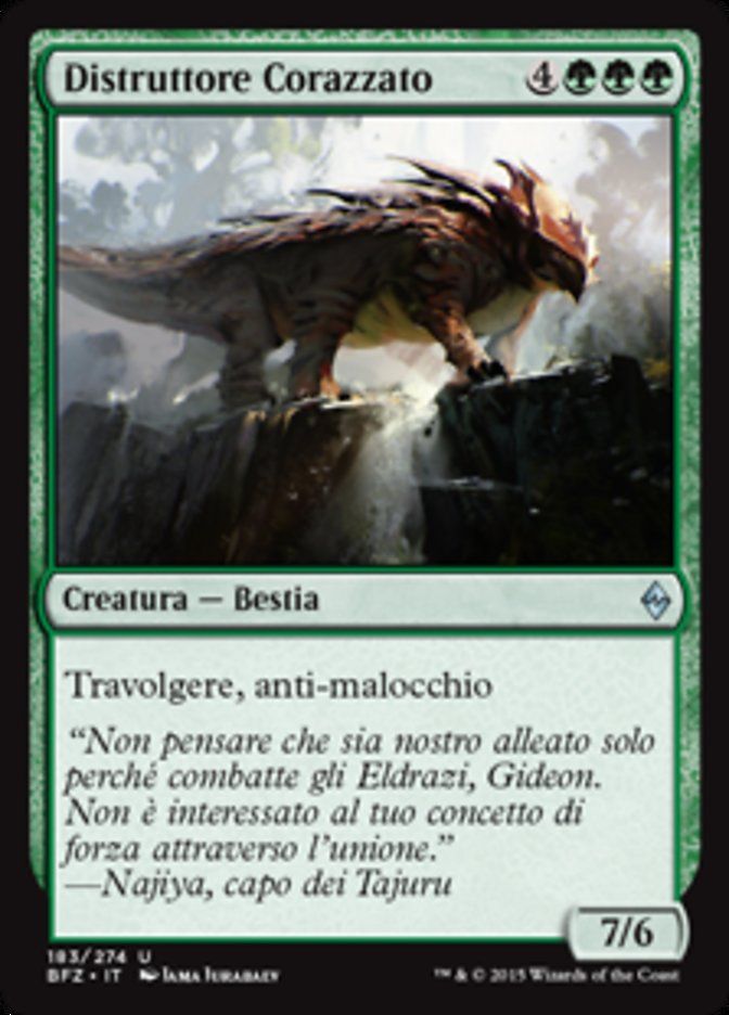 Carta MTG-Distruttore Corazzato-Battaglia per Zendikar-N.183-ITA-EX-Uncommon