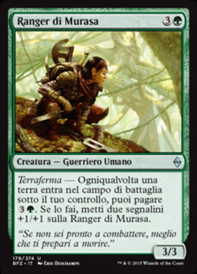 Carta MTG-Ranger di Murasa-Battaglia per Zendikar-N.178-ITA-EX-Uncommon