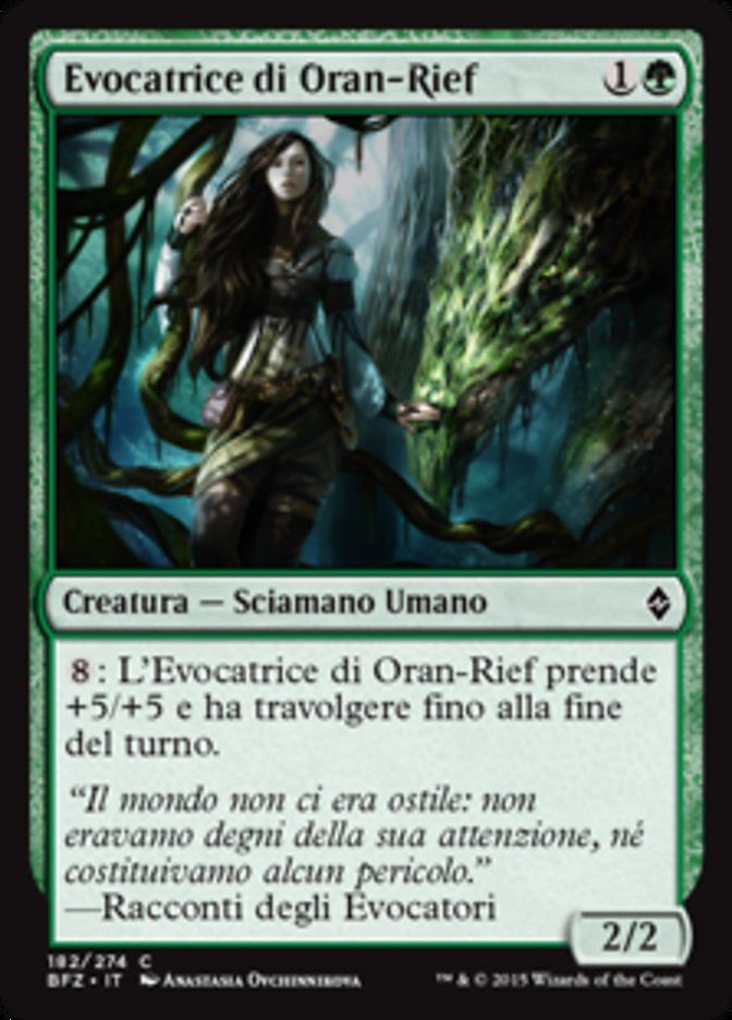 Carta MTG-Evocatrice di Oran-Rief-Battaglia per Zendikar-N.182-ITA-EX-Common