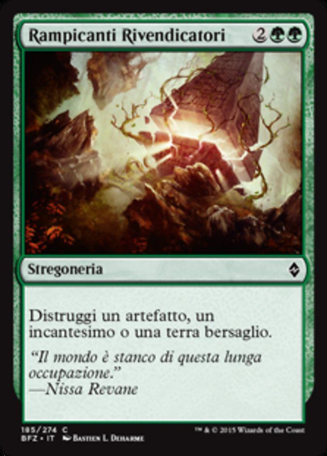 Carta MTG-Rampicanti Rivendicatori-Battaglia per Zendikar-N.185-ITA-EX-Common