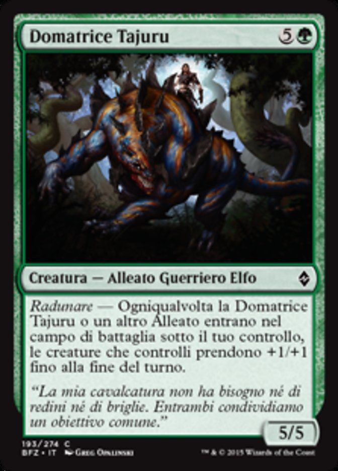 Carta MTG-Domatrice Tajuru-Battaglia per Zendikar-N.193-ITA-EX-Common
