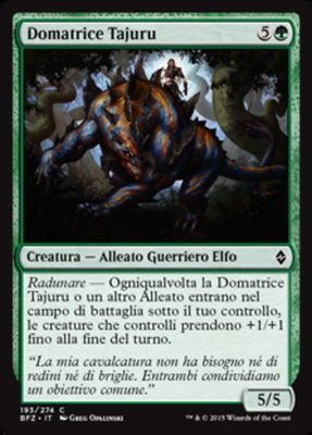 Carta MTG-Domatrice Tajuru-Battaglia per Zendikar-N.193-ITA-EX-Common Carta MTG-Domatrice Tajuru-Battaglia per Zendikar-N.193-ITA-EX-Common