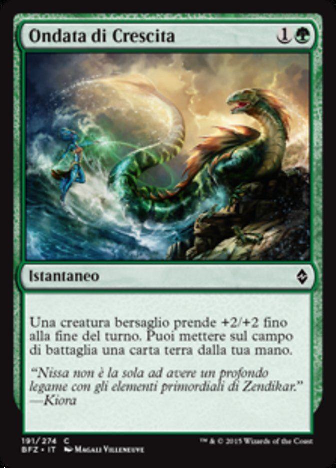 Carta MTG-Ondata di Crescita-Battaglia per Zendikar-N.191-ITA-EX-Common