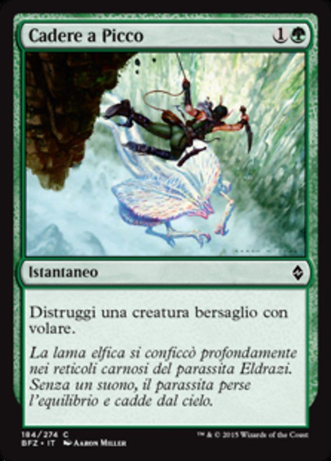 Carta MTG-Cadere a Picco-Battaglia per Zendikar-N.184-ITA-EX-Common