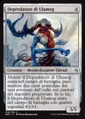 Carta MTG-Depredatore di Ulamog-Battaglia per Zendikar-N.016-ITA-EX-Uncommon
