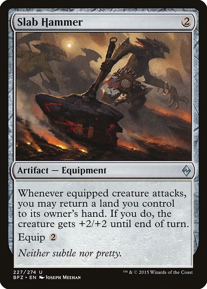 Carta MTG-Slab Hammer-Battaglia per Zendikar-N.227-EN-EX-Uncommon