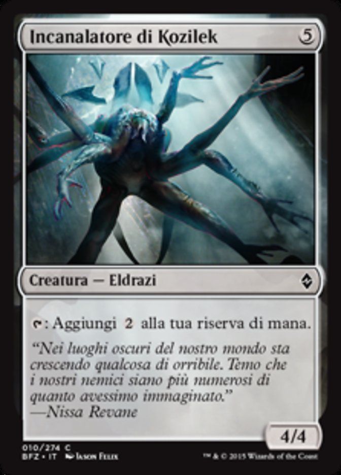 Carta MTG-Incanalatore di Kozilek-Battaglia per Zendikar-N.010-ITA-EX-Common