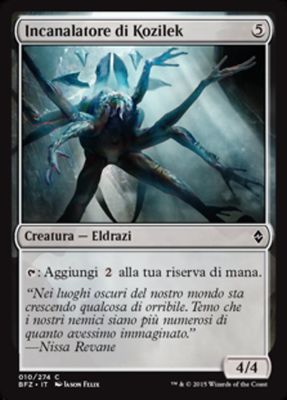 Carta MTG-Incanalatore di Kozilek-Battaglia per Zendikar-N.010-ITA-EX-Common