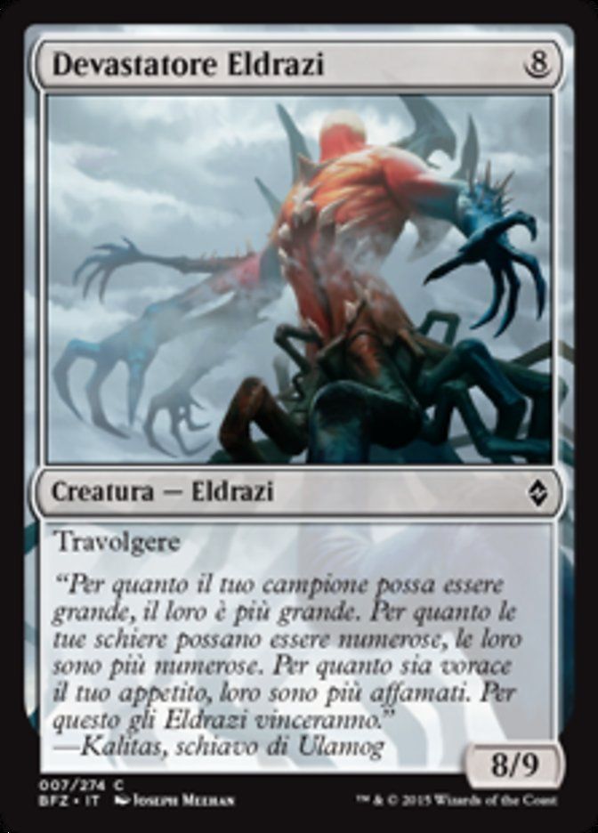 Carta MTG-Devastatore Eldrazi-Battaglia per Zendikar-N.007-ITA-EX-Common