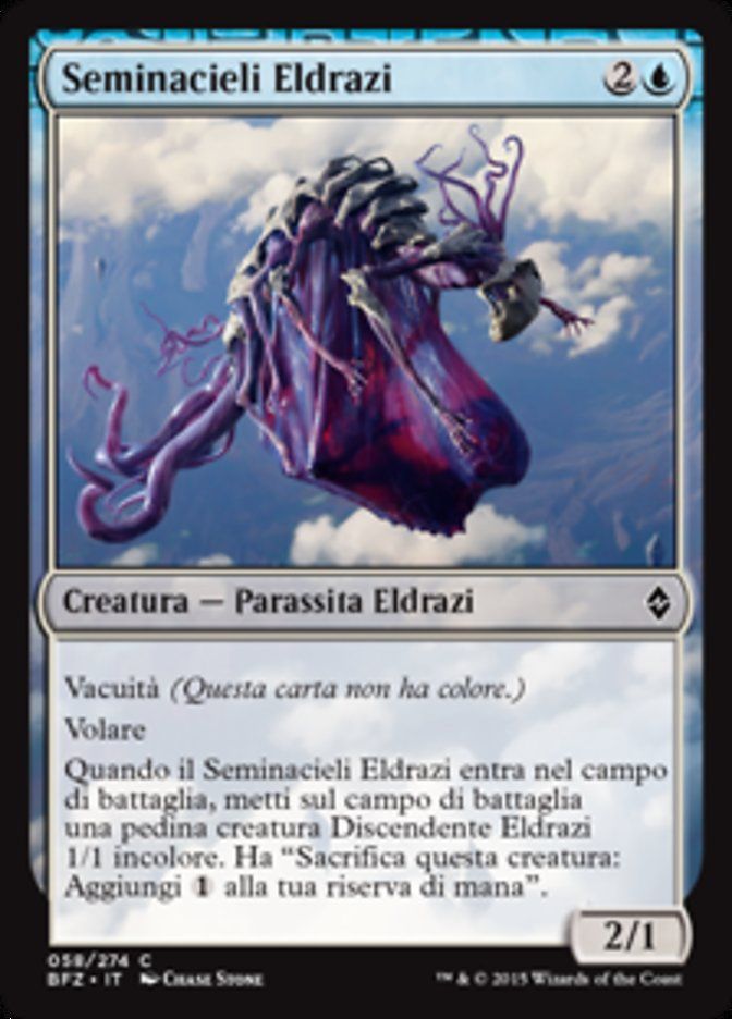 Carta MTG-Seminacieli Eldrazi-Battaglia per Zendikar-N.058-ITA-EX-Common