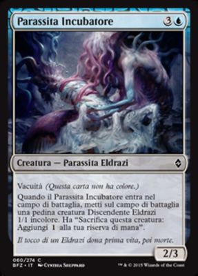 Carta MTG-Parassita Incubatore-Battaglia per Zendikar-N.060-ITA-EX-Common