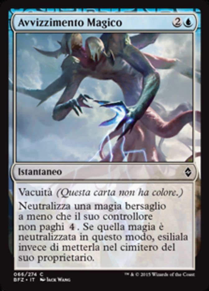 Carta MTG-Avvizzimento Magico-Battaglia per Zendikar-N.066-ITA-EX-Common
