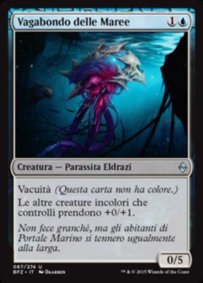 Carta MTG-Vagabondo delle Maree-Battaglia per Zendikar-N.067-ITA-EX-Uncommon