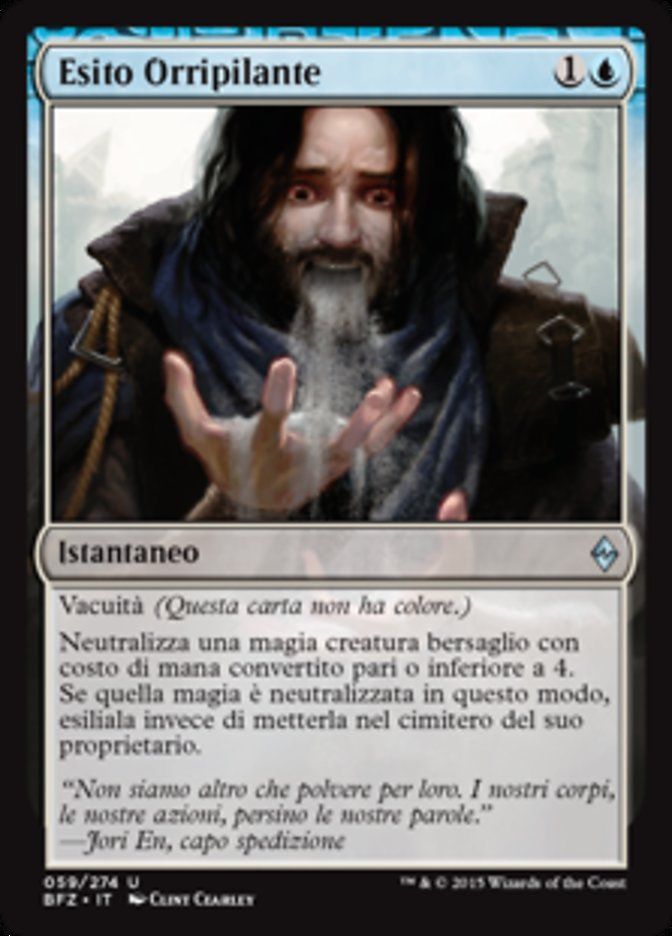 Carta MTG-Esito Orripilante-Battaglia per Zendikar-N.059-ITA-EX-Uncommon