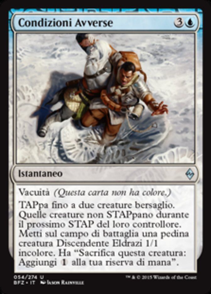 Carta MTG-Condizioni Avverse-Battaglia per Zendikar-N.054-ITA-EX-Uncommon
