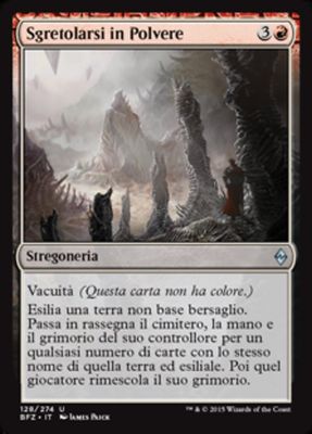 Carta MTG-Sgretolarsi in Polvere-Battaglia per Zendikar-N.128-ITA-EX-Uncommon