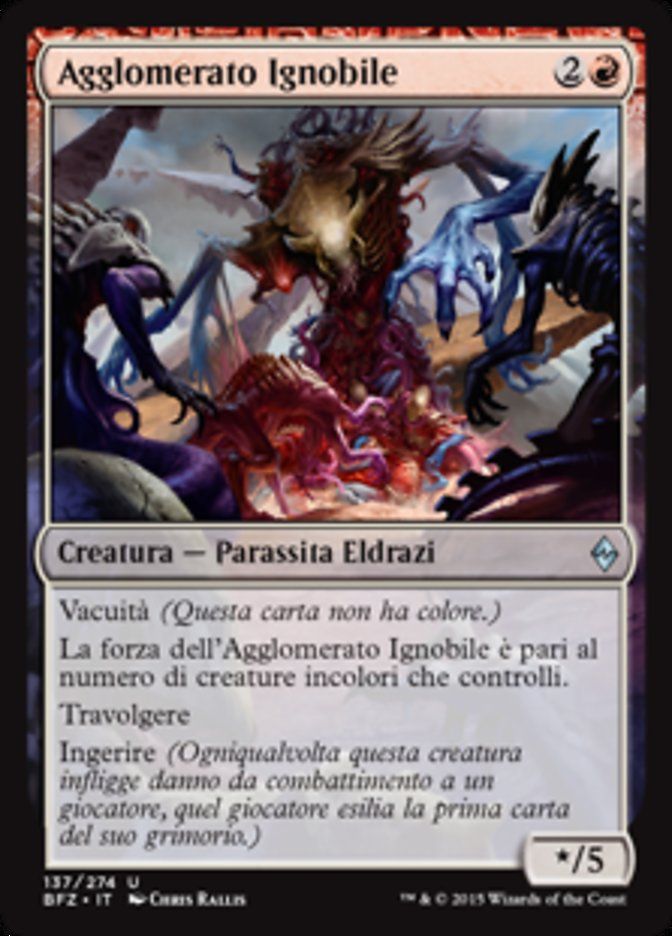 Carta MTG-Agglomerato Ignobile-Battaglia per Zendikar-N.137-ITA-EX-Uncommon
