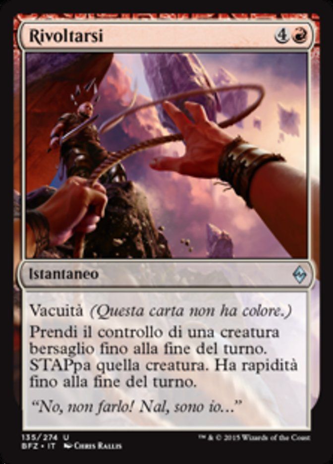 Carta MTG-Rivoltarsi-Battaglia per Zendikar-N.135-ITA-EX-Uncommon