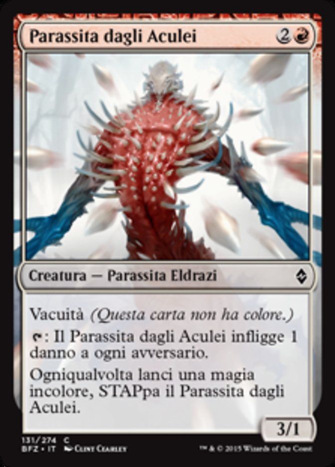 Carta MTG-Parassita dagli Aculei-Battaglia per Zendikar-N.131-ITA-EX-Common