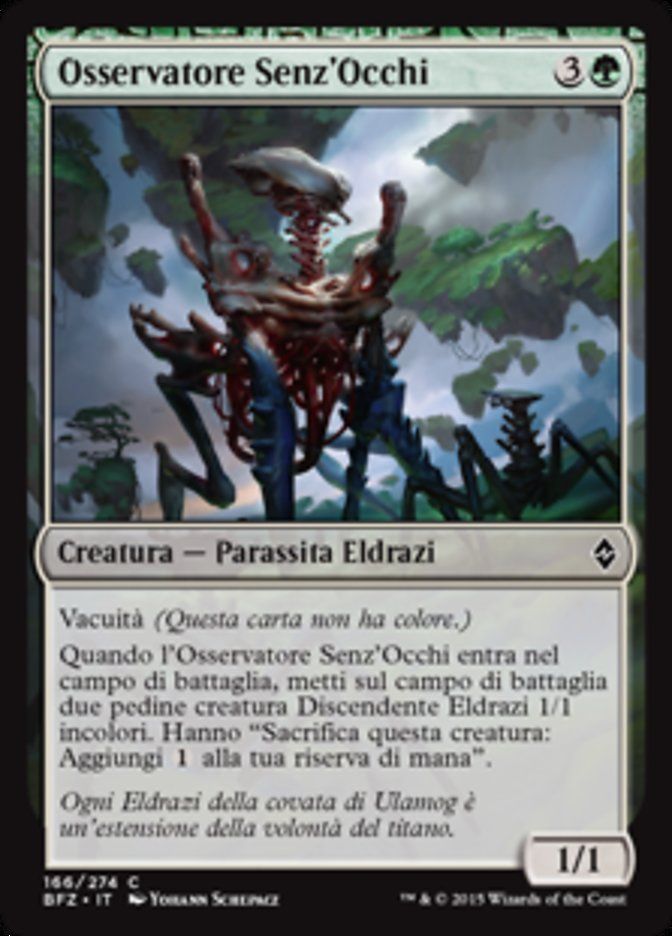 Carta MTG-Osservatore Senz'Occhi-Battaglia per Zendikar-N.166-ITA-EX-Common