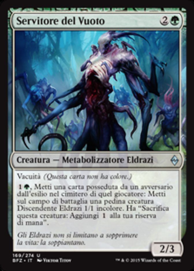 Carta MTG-Servitore del Vuoto-Battaglia per Zendikar-N.169-ITA-EX-Uncommon