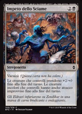 Carta MTG-Impeto dello Sciame-Battaglia per Zendikar-N.100-ITA-EX-Common Carta MTG-Impeto dello Sciame-Battaglia per Zendikar-N.100-ITA-EX-Common