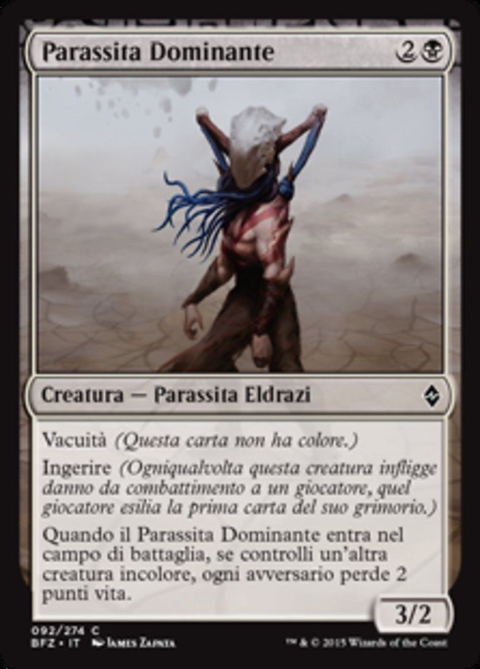 Carta MTG-Parassita Dominante-Battaglia per Zendikar-N.092-ITA-EX-Common