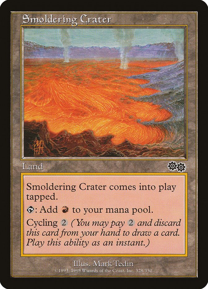 Carta MTG-Smoldering Crater-Saga di Urza-N.328-EN-EX-Common