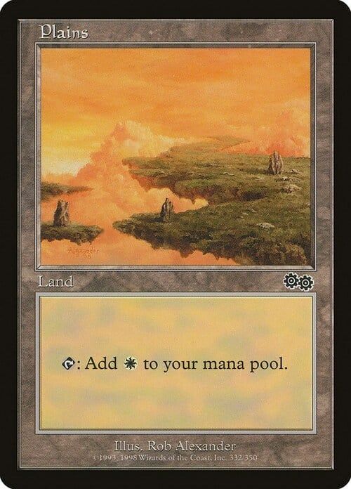Carta MTG-Plains (V.2)-Saga di Urza-N.332-EN-LP-Common