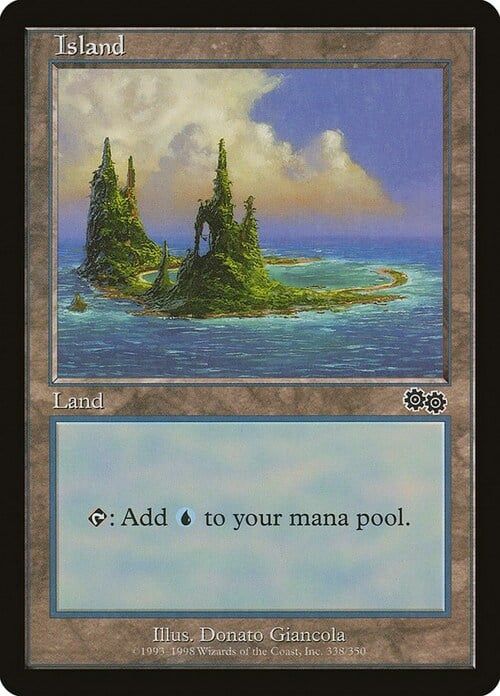 Carta MTG-Isola (V.4)-Saga di Urza-N.338-ITA-EX-Common