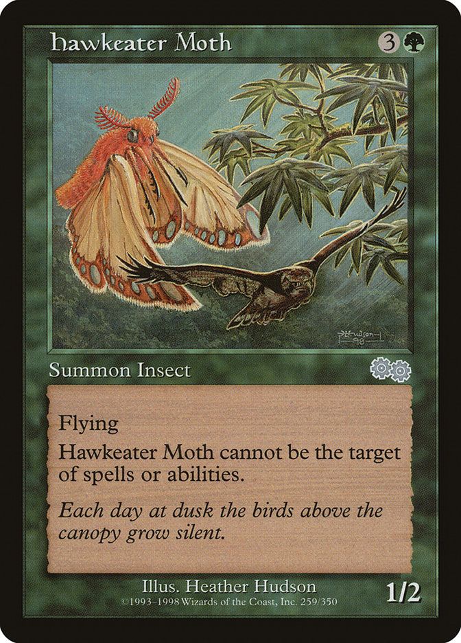 Carta MTG-Hawkeater Moth-Saga di Urza-N.259-EN-LP-Uncommon