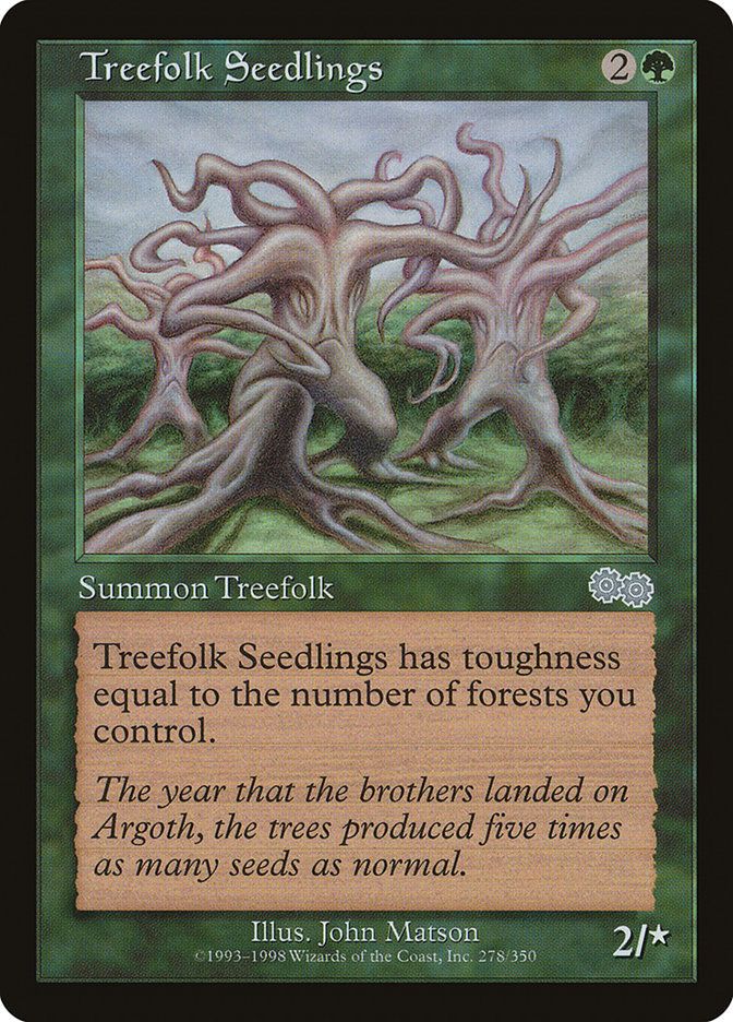 Carta MTG-Treefolk Seedlings-Saga di Urza-N.278-EN-LP-Uncommon