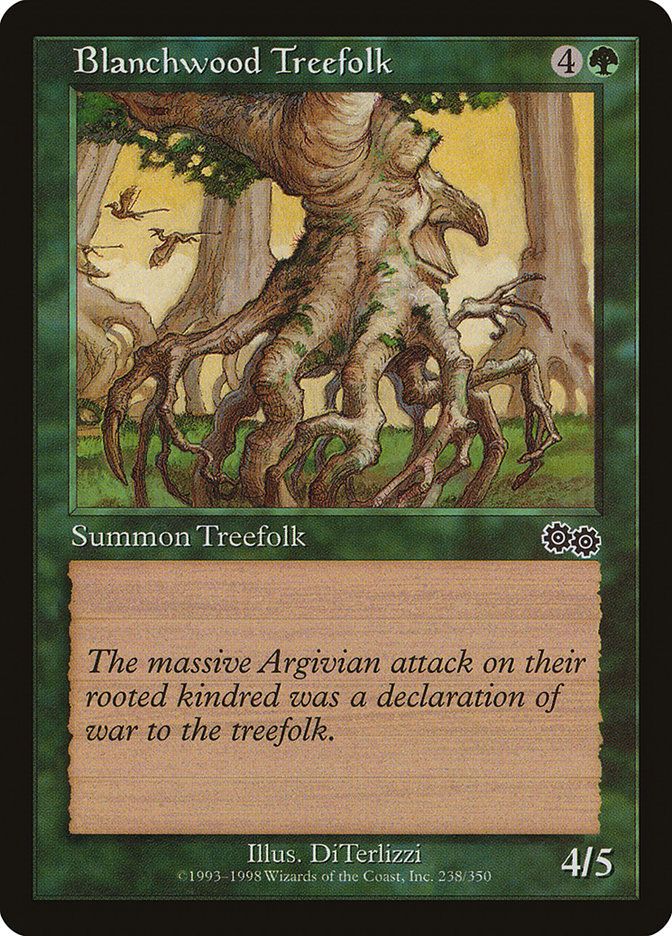 Carta MTG-Blanchwood Treefolk-Saga di Urza-N.238-EN-Poor-Common