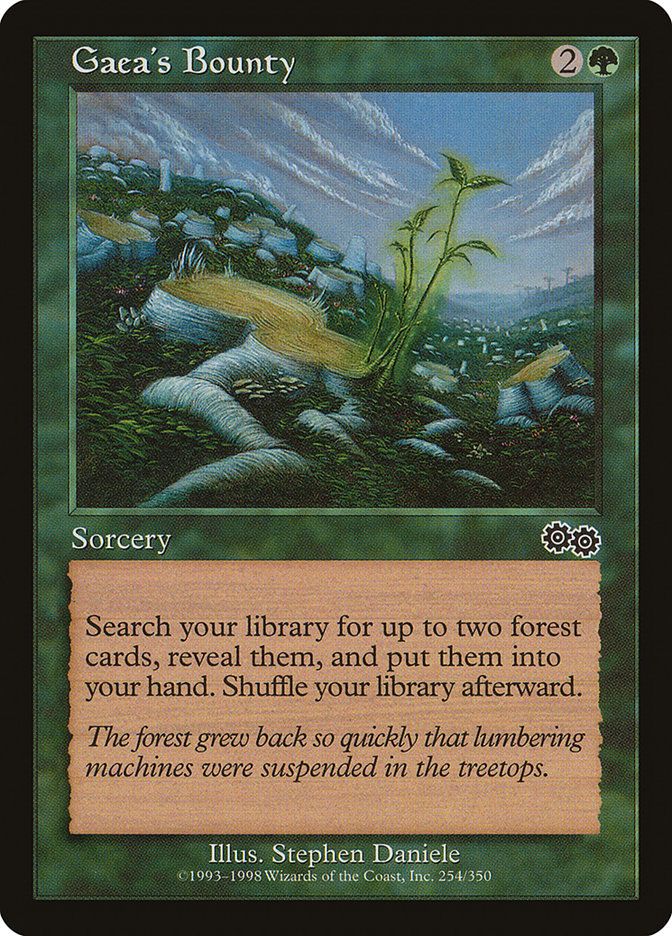 Carta MTG-Gaea's Bounty-Saga di Urza-N.254-EN-EX-Common