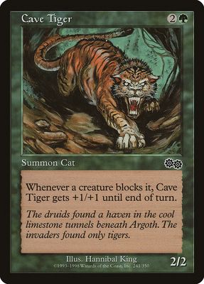 Carta MTG-Cave Tiger -Saga di Urza-N.241-EN-LP-Common Carta MTG-Cave Tiger -Saga di Urza-N.241-EN-LP-Common