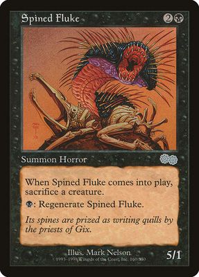 Carta MTG-Spined Fluke-Saga di Urza-N.160-EN-Good-Uncommon