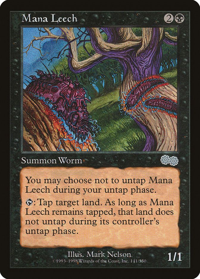 Carta MTG-Mana Leech-Saga di Urza-N.141-EN-LP-Uncommon